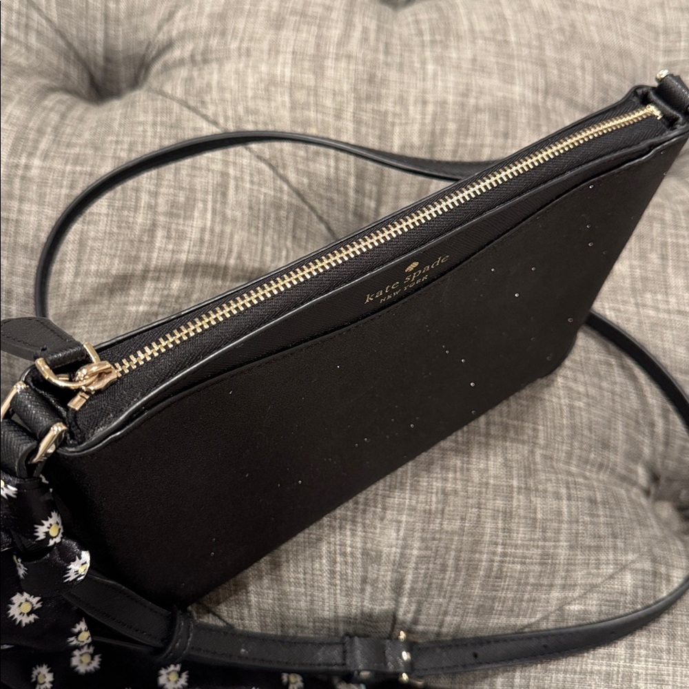 Kate Spade Bag Shimmy Glitter Black Sparkle Crossbody - Picture 10 of 17